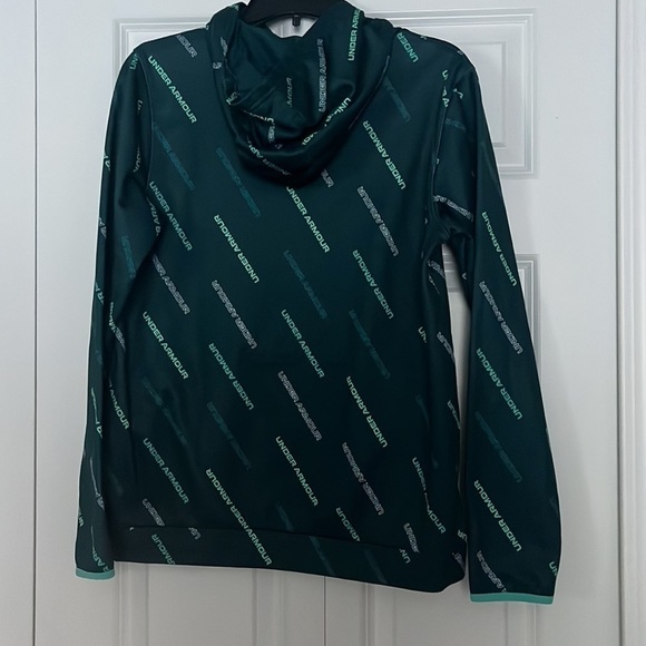 Under Armour Youth-Kids XL Green Performance Hoodie- Loose Fit- Cold Gear- EUC - Picture 3 of 4
